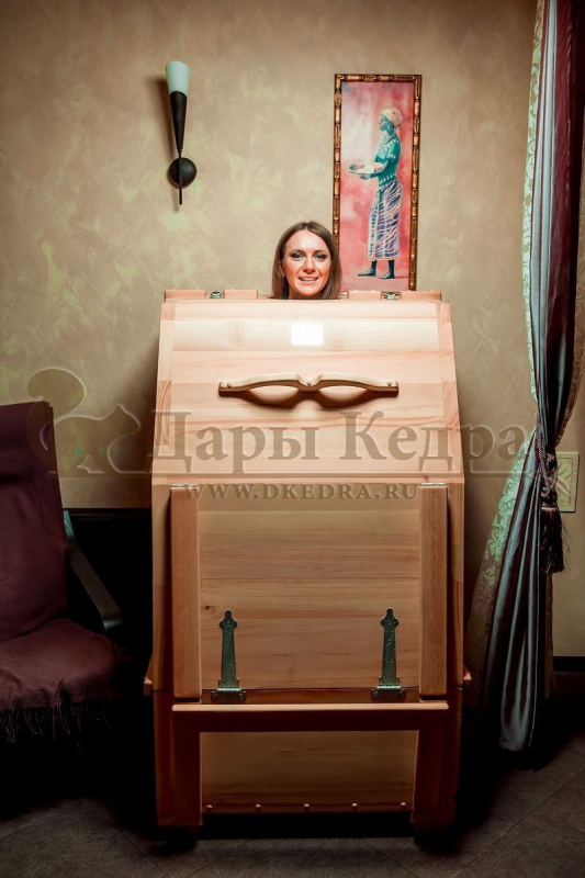 Кедровая бочка (фитобочка) квадратная «Двухрежимная Профессиональная»